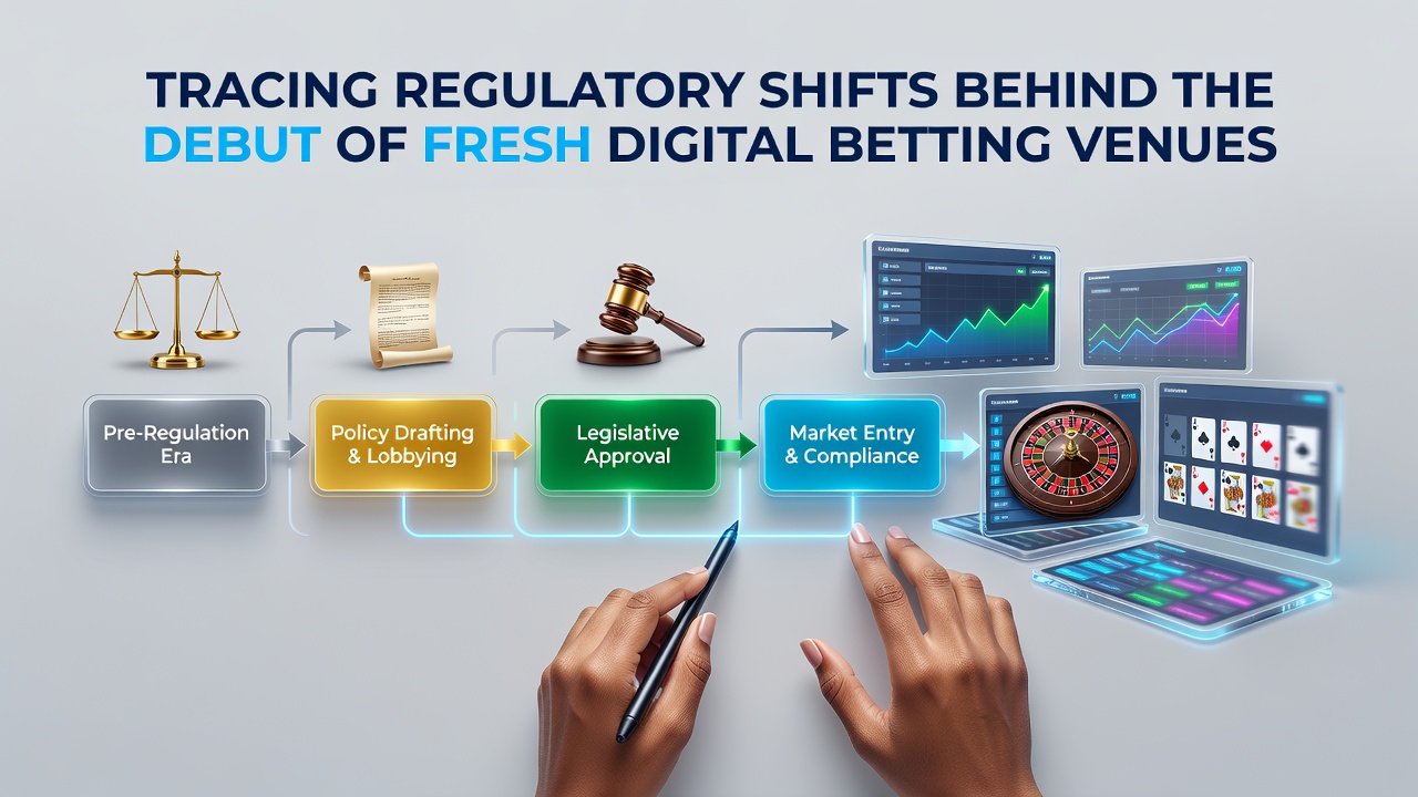 Digital betting venue dashboard wth compliance indicators and regulatory approval markers